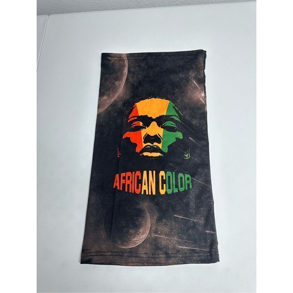African Color Neck Gaiter Sun Dust Protection Neck Wraps One Sz Adult